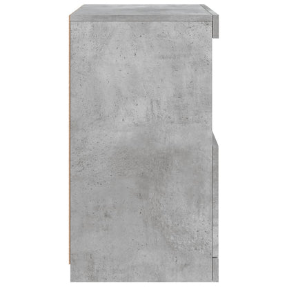 Credenza con Luci LED Grigio Cemento 41x37x67 cm