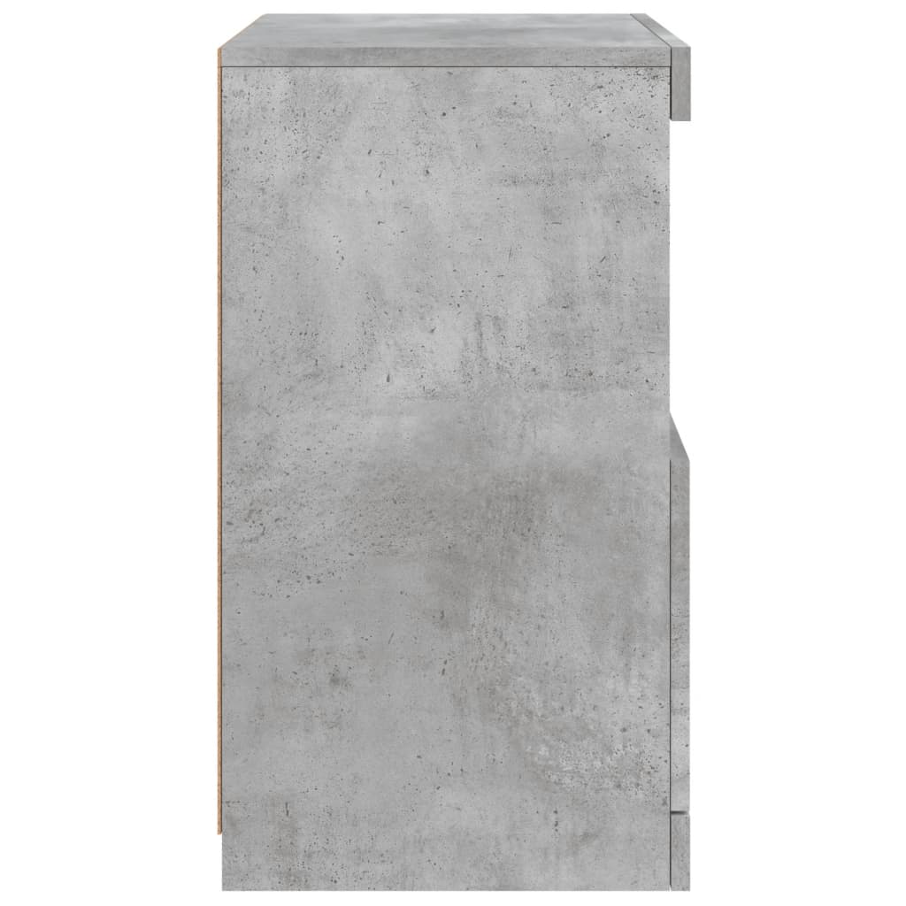 Credenza con Luci LED Grigio Cemento 41x37x67 cm - homemem39