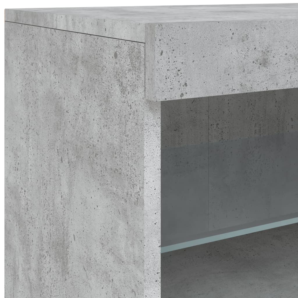 Sideboard mit zementgrauen LED-Leuchten 41x37x67 cm