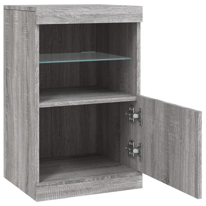 Credenza con Luci LED Grigio Sonoma 41x37x67 cm - homemem39
