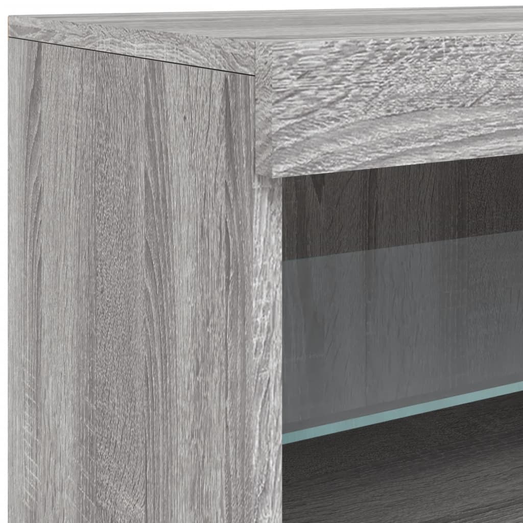 Credenza con Luci LED Grigio Sonoma 41x37x67 cm - homemem39