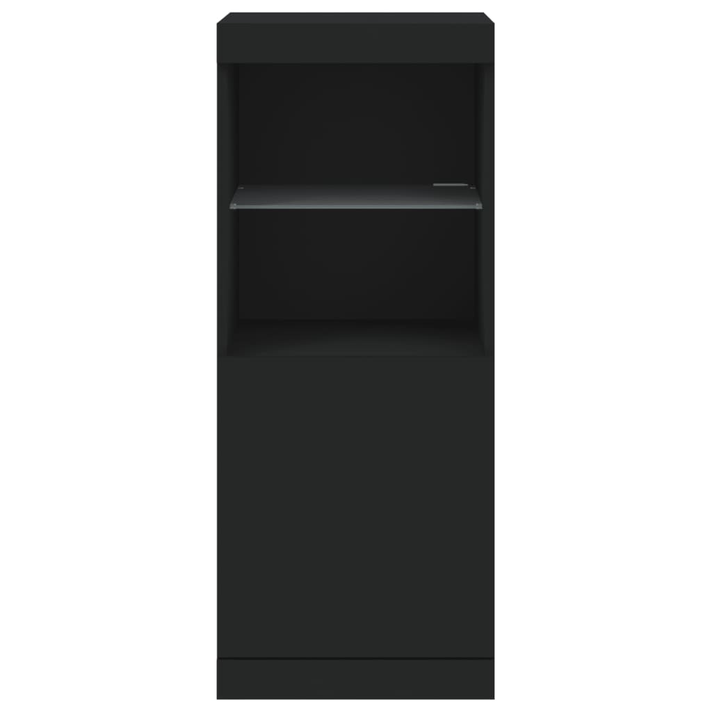 Credenza con Luci LED Nera 41x37x100 cm - homemem39
