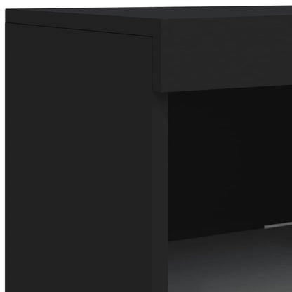 Credenza con Luci LED Nera 41x37x100 cm - homemem39