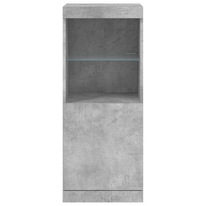 Credenza con Luci LED Grigio Cemento 41x37x100 cm - homemem39