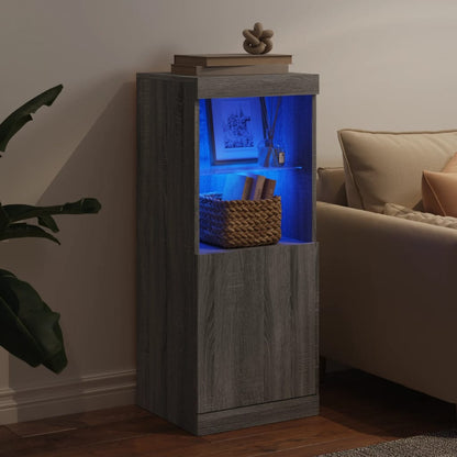 Credenza con Luci LED Grigio Sonoma 41x37x100 cm - homemem39