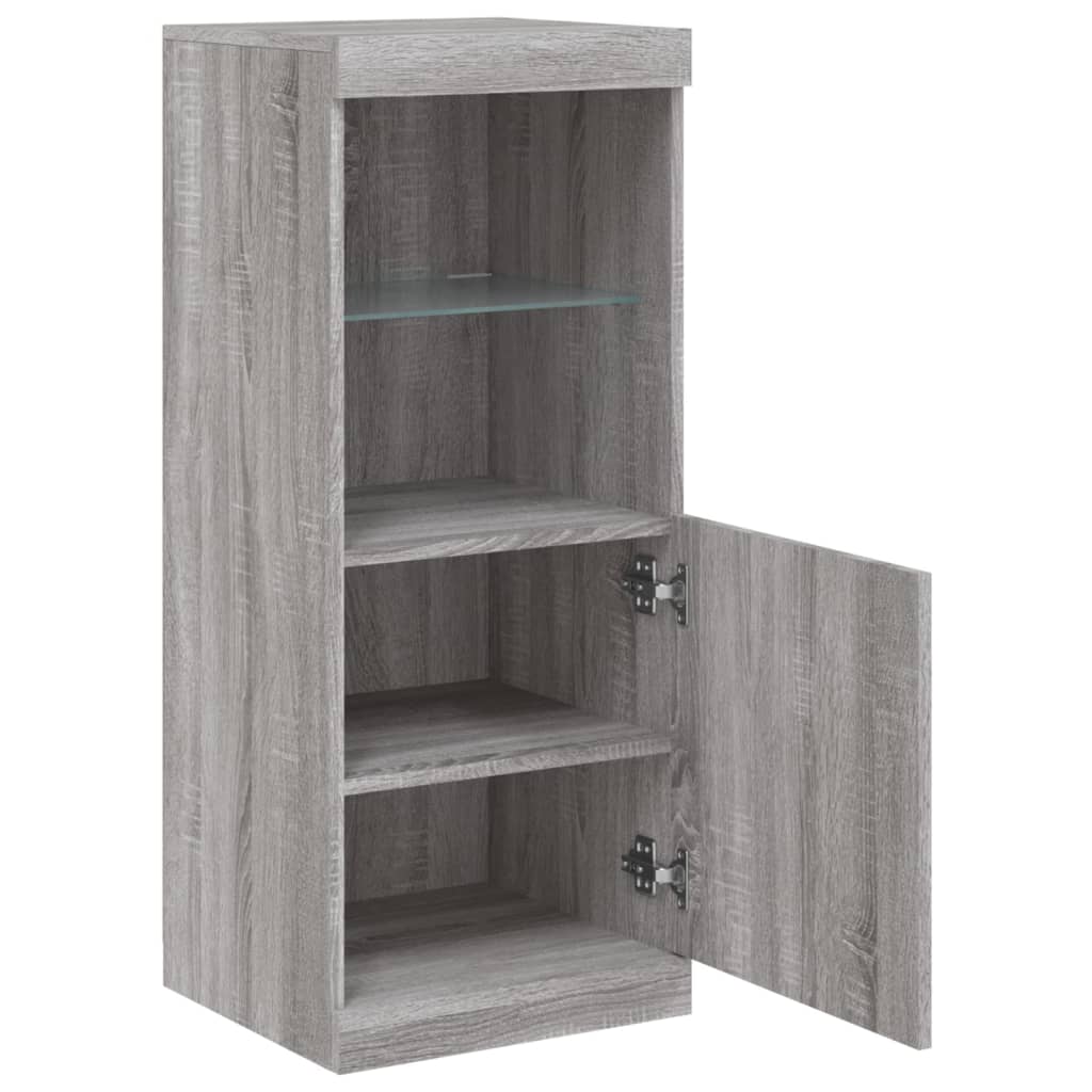 Credenza con Luci LED Grigio Sonoma 41x37x100 cm - homemem39