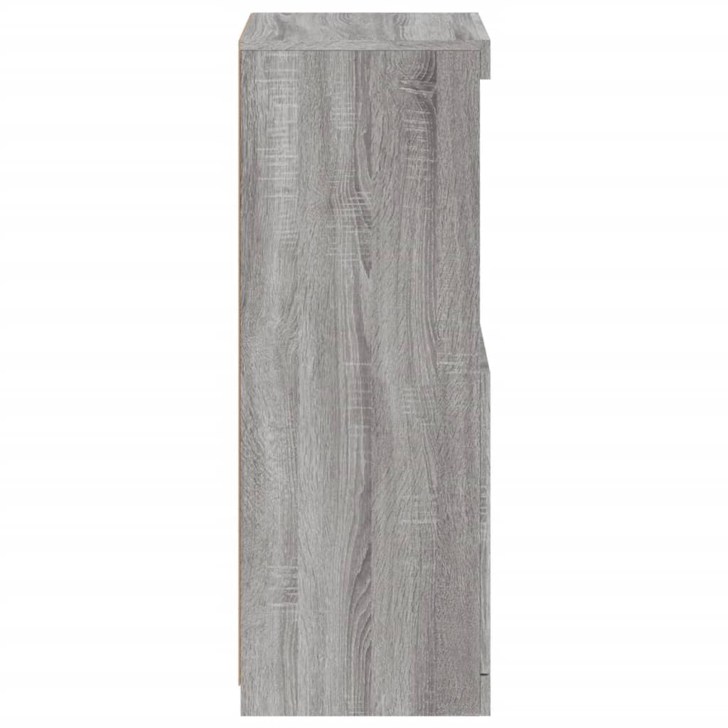 Credenza con Luci LED Grigio Sonoma 41x37x100 cm - homemem39