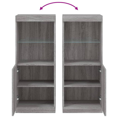 Credenza con Luci LED Grigio Sonoma 41x37x100 cm - homemem39