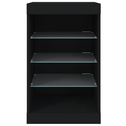 Credenza con Luci LED Nera 41x37x67 cm - homemem39