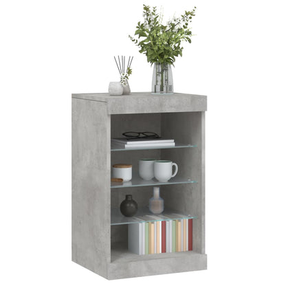 Credenza con Luci LED Grigio Cemento 41x37x67 cm - homemem39
