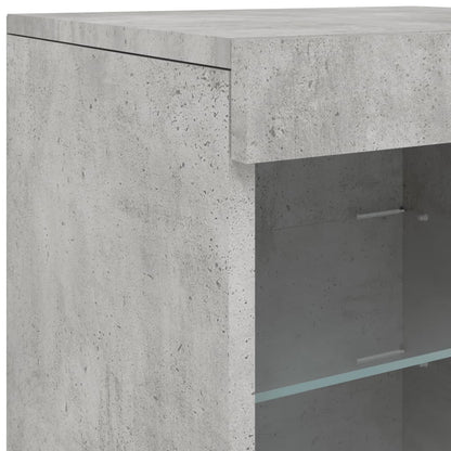 Credenza con Luci LED Grigio Cemento 41x37x67 cm - homemem39