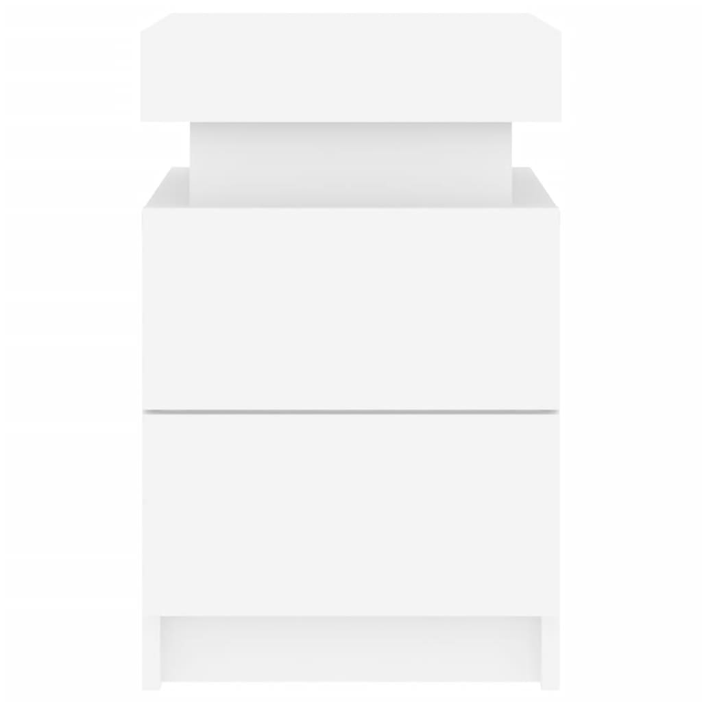 Comodino con Luci LED Bianco 35x39x55 cm - homemem39