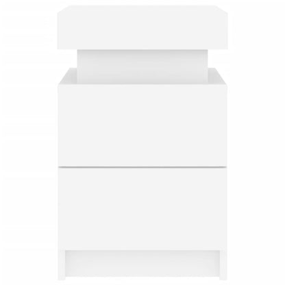 Comodino con Luci LED Bianco 35x39x55 cm - homemem39