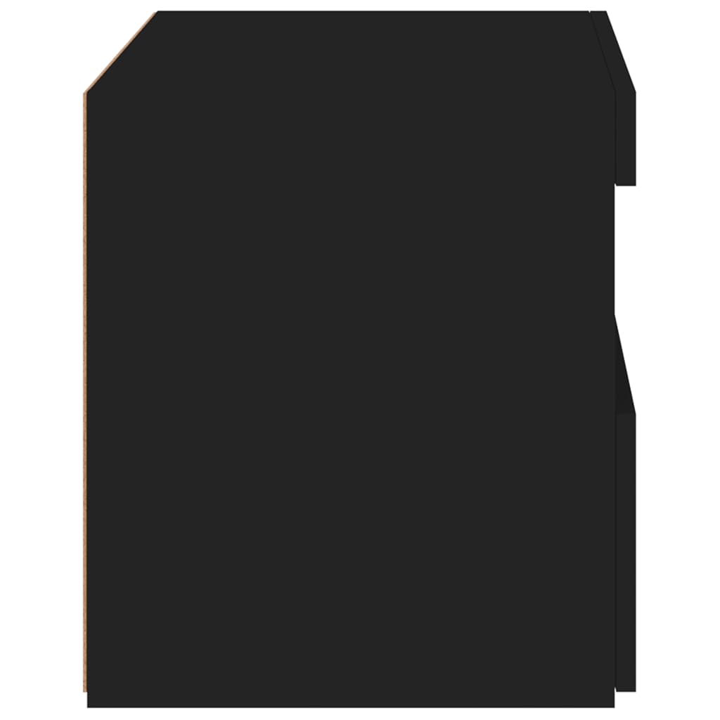 Comodino con Luci LED Nero 50x40x45 cm - homemem39