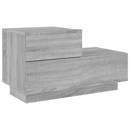 Comodino con Luci LED Grigio Sonoma 70x36x40,5 cm - homemem39