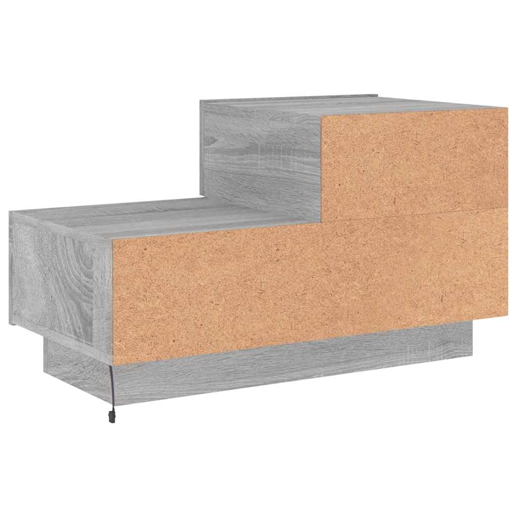 Comodino con Luci LED Grigio Sonoma 70x36x40,5 cm - homemem39