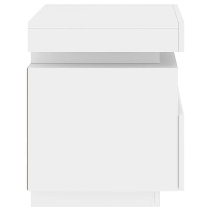 Comodino con Luci LED Bianco 40x39x48,5 cm - homemem39