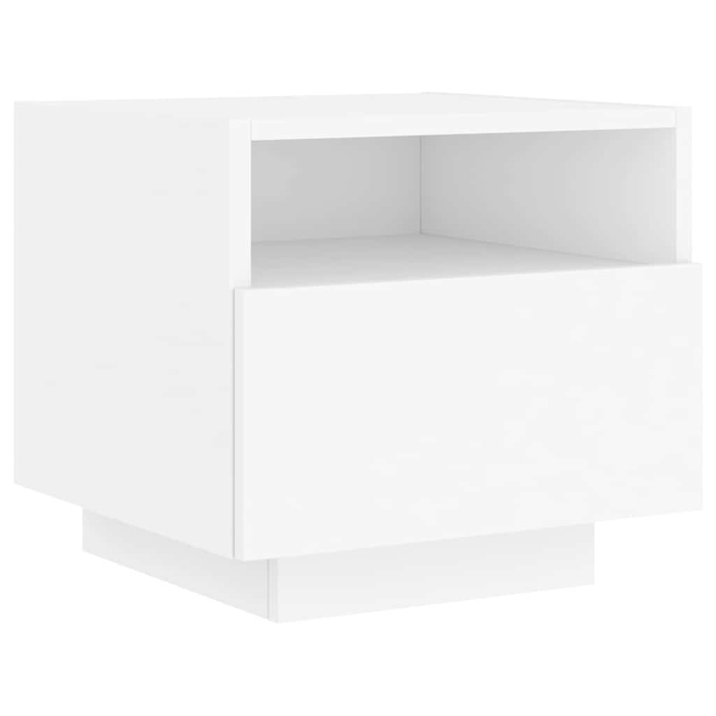 Comodino con Luci LED Bianco 40x39x37 cm - homemem39