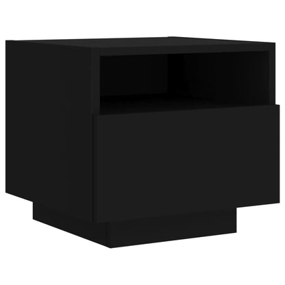 Comodino con Luci LED Nero 40x39x37 cm - homemem39