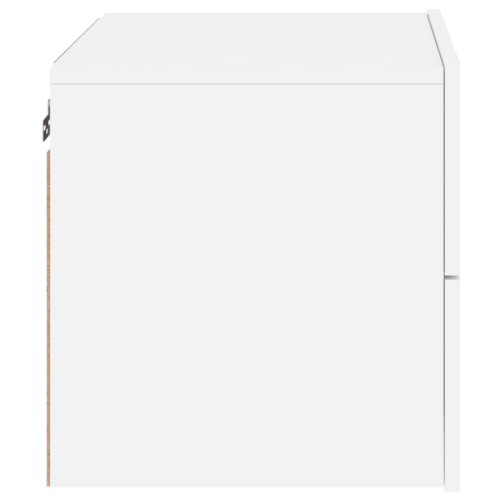 Comodino a Parete con Luci LED Bianco - homemem39