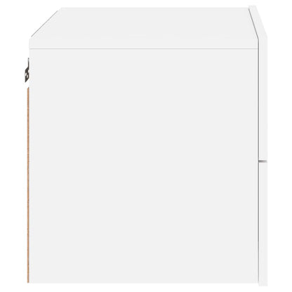 Comodino a Parete con Luci LED Bianco - homemem39