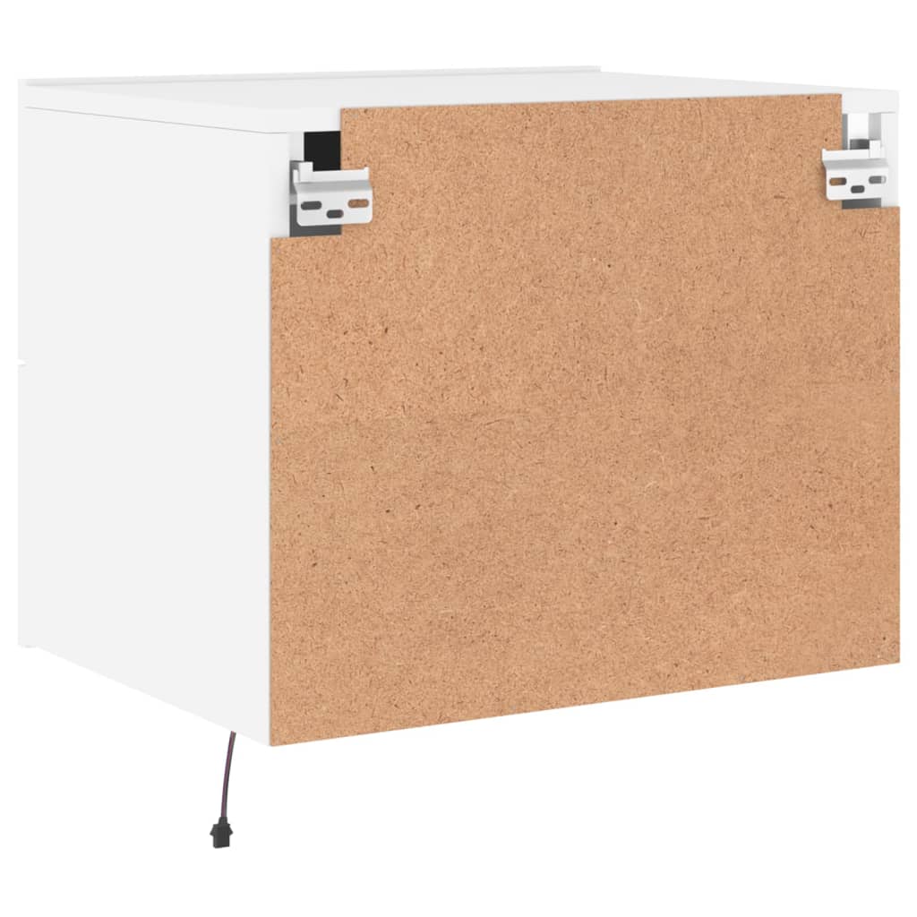 Comodino a Parete con Luci LED Bianco - homemem39