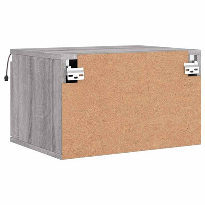 Comodini a Parete con luci LED 2 pz Grigio Sonoma - homemem39