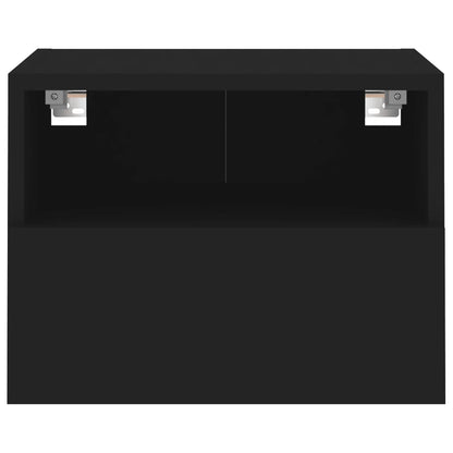 Mobile TV a Parete Nero 40x30x30 cm in Legno Multistrato - homemem39