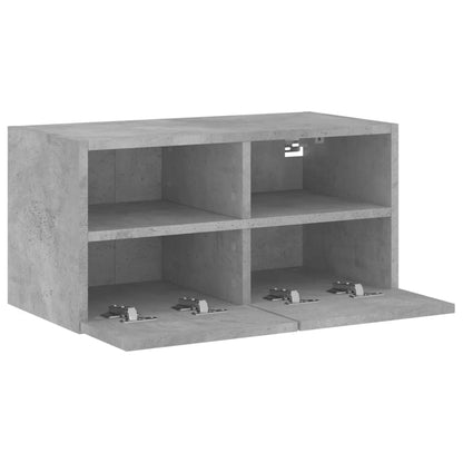 Mobile TV a Parete Grigio Cemento 60x30x30 cm Legno Multistrato