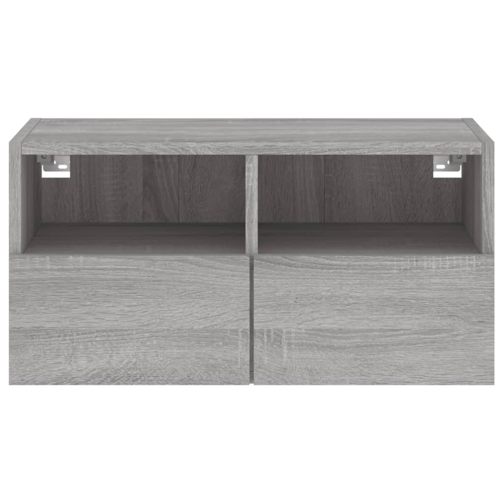 Mobile TV a Parete Grigio Sonoma 60x30x30 cm Legno Multistrato - homemem39