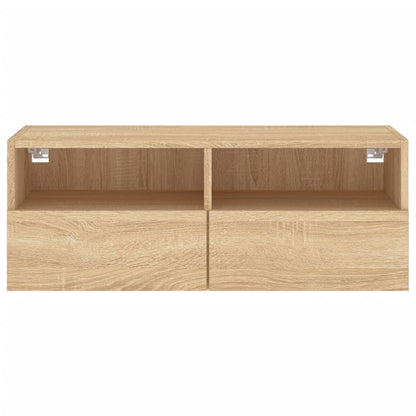 Mobile TV a Parete Rovere Sonoma 80x30x30 cm Legno Multistrato
