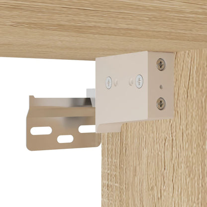 Mobili TV Parete 2pz Rovere Sonoma 80x30x30cm Legno Multistrato