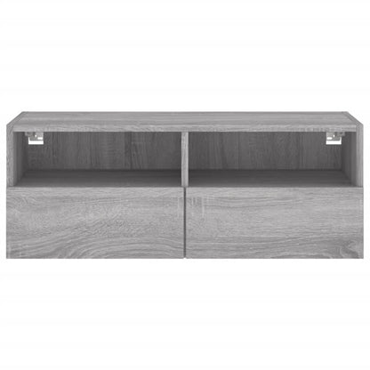 Mobile TV a Parete Grigio Sonoma 80x30x30 cm Legno Multistrato | homemem39