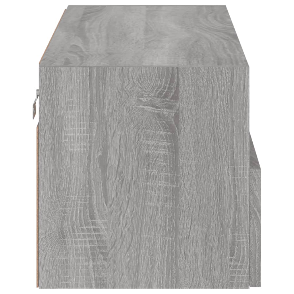Mobile TV a Parete Grigio Sonoma 80x30x30 cm Legno Multistrato | homemem39
