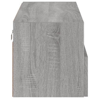 Mobile TV a Parete Grigio Sonoma 80x30x30 cm Legno Multistrato | homemem39