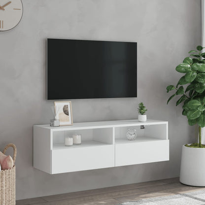 Mobile TV a Parete Bianco 100x30x30 cm in Legno Multistrato - homemem39