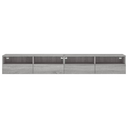 Mobili TV Muro 2pz Grigio Sonoma 100x30x30 cm Legno Multistrato - homemem39