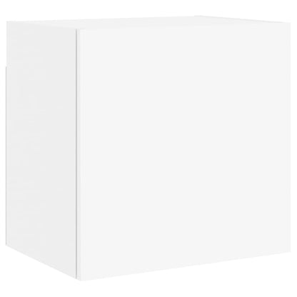 Mobili TV a Parete 2pz Bianchi 40,5x30x40 cm Legno Multistrato