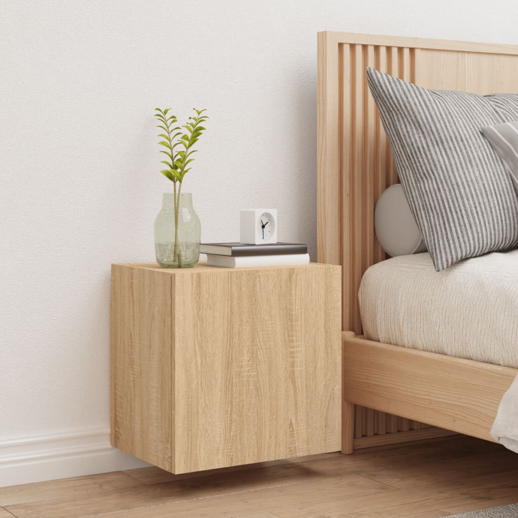 Mobile TV Parete Rovere Sonoma 40,5x30x40 cm Legno Multistrato - homemem39