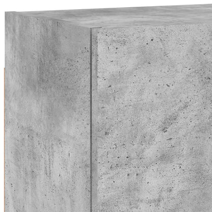 Mobili TV Muro 2pz Grigio Cemento 40,5x30x40 Legno Multistrato