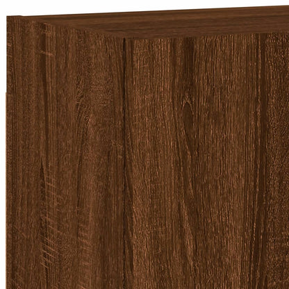 Mobili TV Muro 2pz Rovere Marrone 40,5x30x40 Legno Multistrato