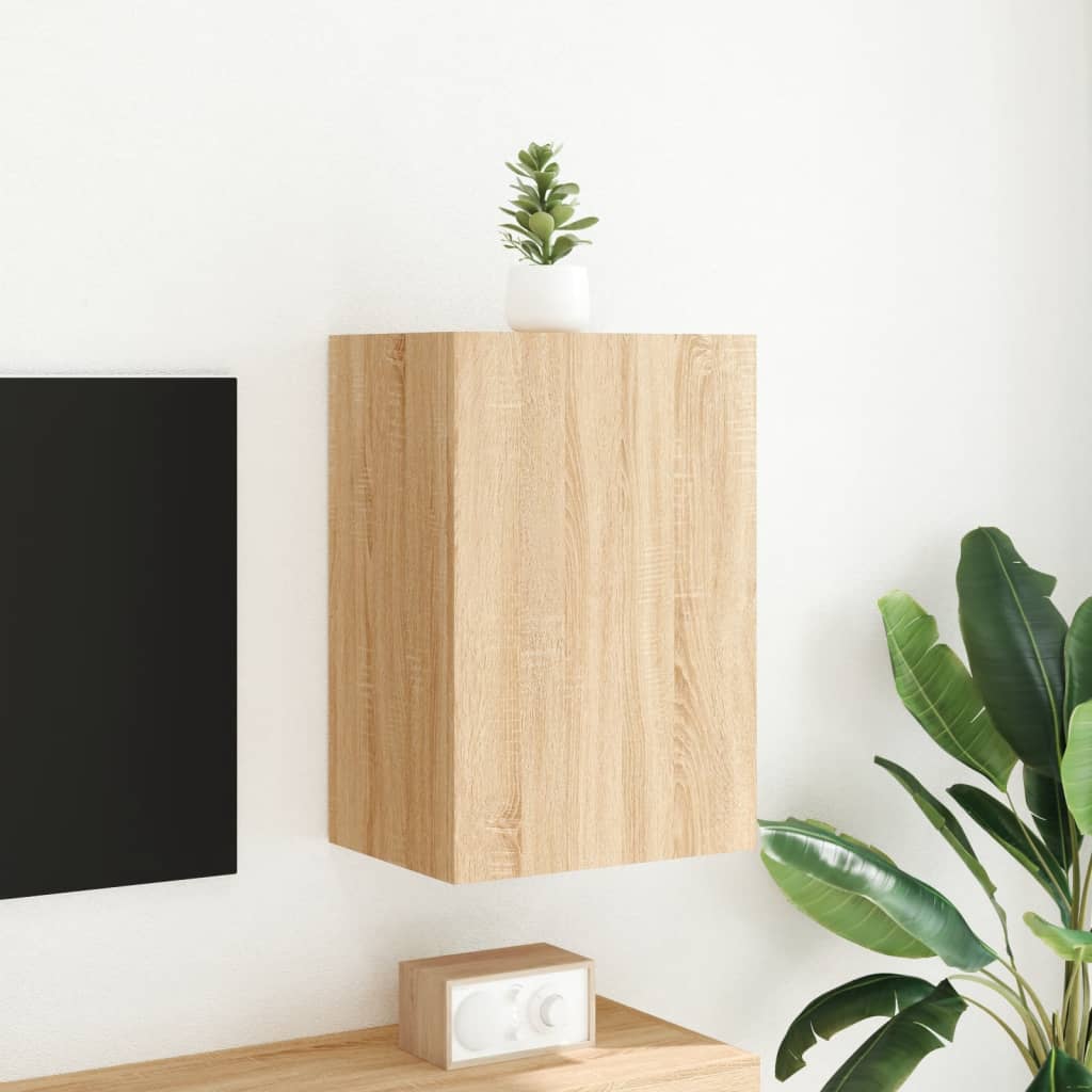 Mobile TV Parete Rovere Sonoma 40,5x30x60 cm Legno Multistrato | homemem39