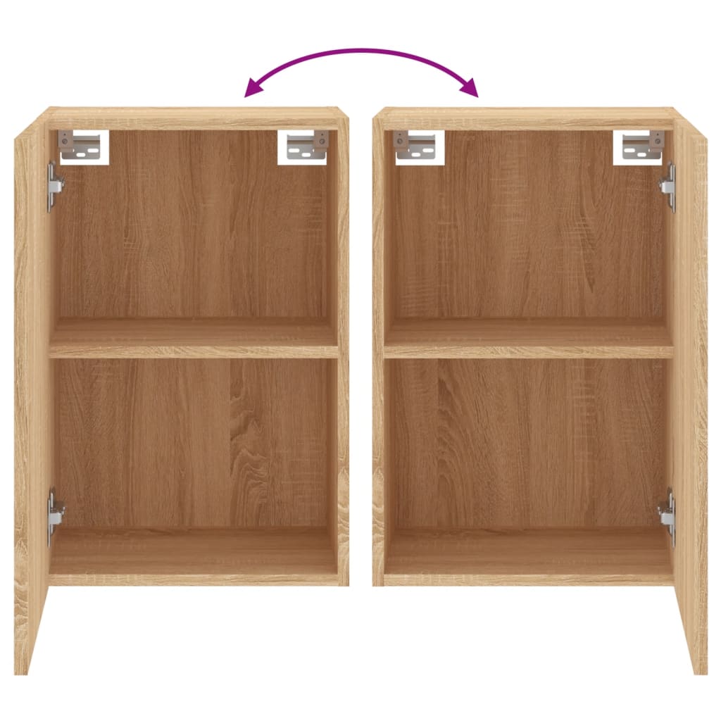 Mobile TV Parete Rovere Sonoma 40,5x30x60 cm Legno Multistrato | homemem39