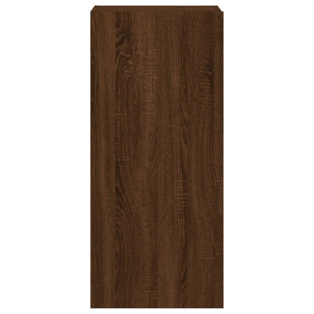 Mobile TV Parete Rovere Marrone 40,5x30x90 cm Legno Multistrato