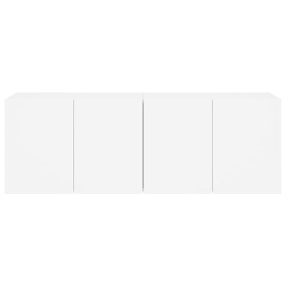 Mobili TV a Parete 2pz Bianchi 60x30x41 cm