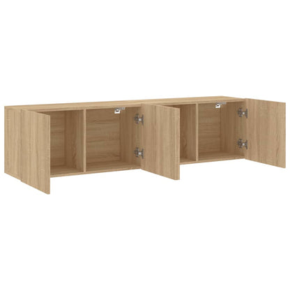 Mobili TV a Parete 2pz Rovere Sonoma 80x30x41 cm - homemem39