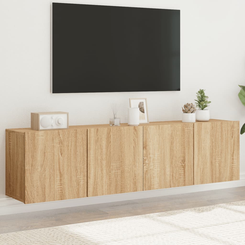 Mobili TV a Parete 2pz Rovere Sonoma 80x30x41 cm - homemem39