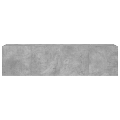 Mobili TV a Parete 2pz Grigio Cemento 80x30x41 cm