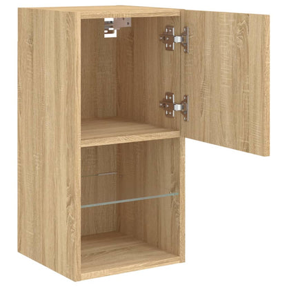 Mobili TV con Luci LED 2pz Rovere Sonoma 30,5x30x60 cm | homemem39