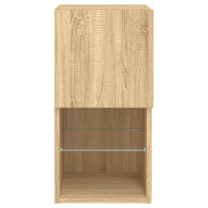 Mobili TV con Luci LED 2pz Rovere Sonoma 30,5x30x60 cm | homemem39